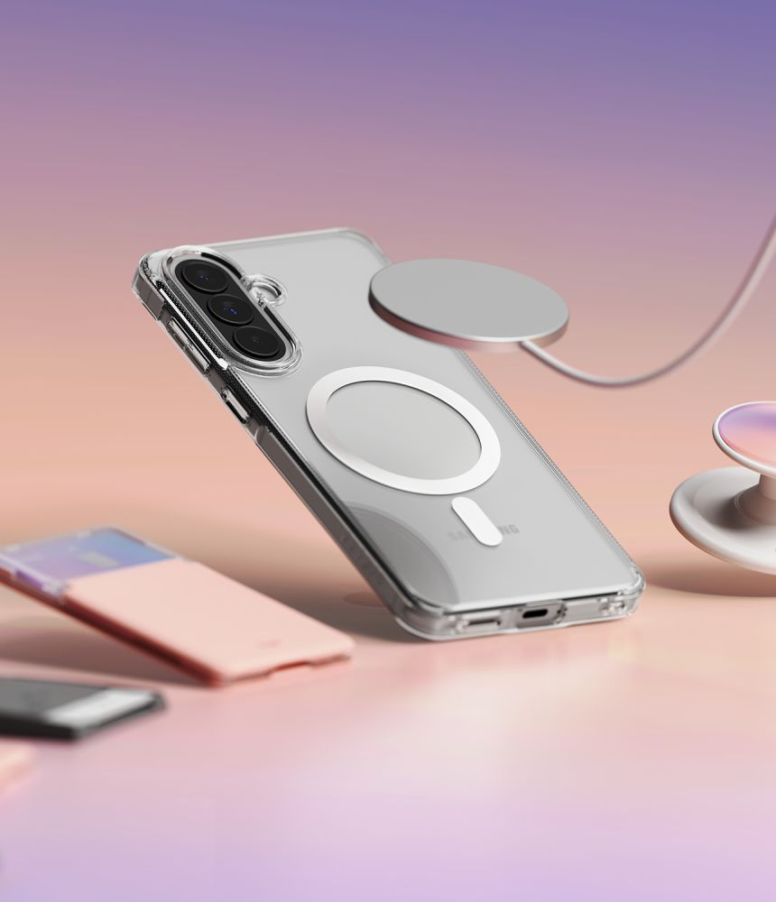 Ringke Fusion Magnetic MagSafe dėklas skirtas Samsung Galaxy A57 5G - skaidri -- Samsung Galaxy A57 5G