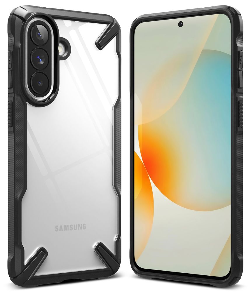 Ringke Fusion X dėklas skirtas Samsung Galaxy A57 5G - skaidri ir juoda -- Samsung Galaxy A57 5G