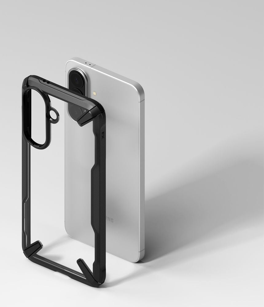 Ringke Fusion X dėklas skirtas Samsung Galaxy A57 5G - skaidri ir juoda -- Samsung Galaxy A57 5G