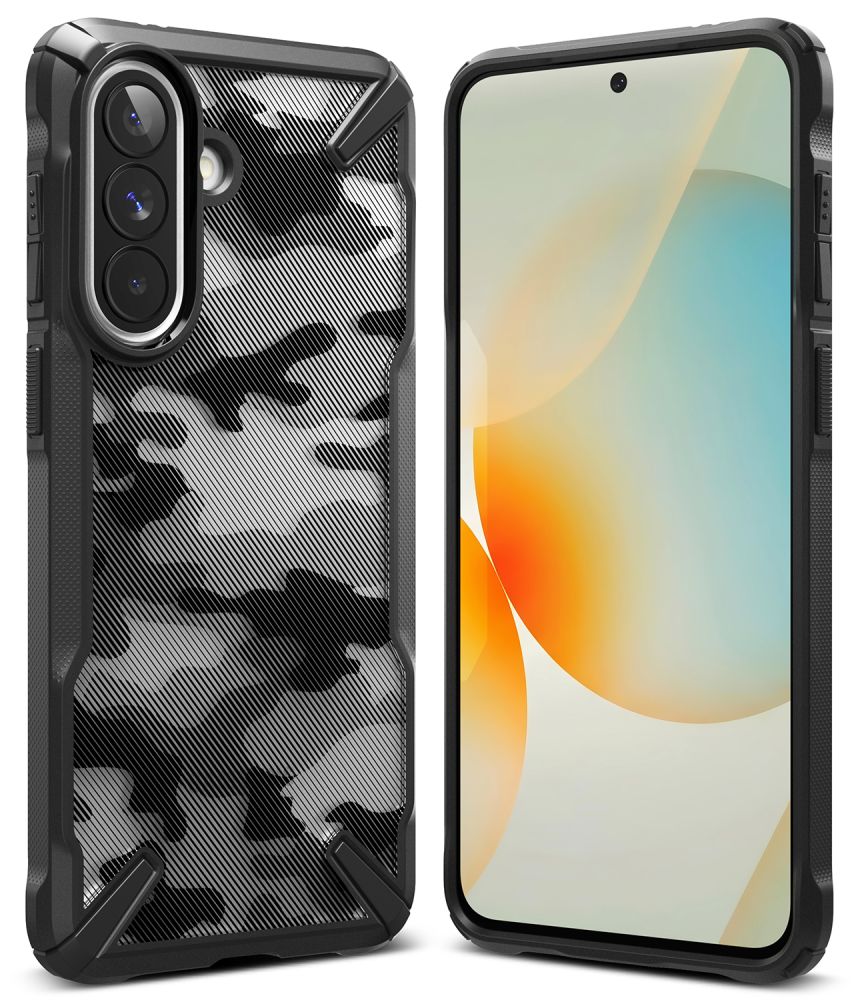 Ringke Fusion X dėklas skirtas Samsung Galaxy A57 5G - juoda ir pilka -- Samsung Galaxy A57 5G