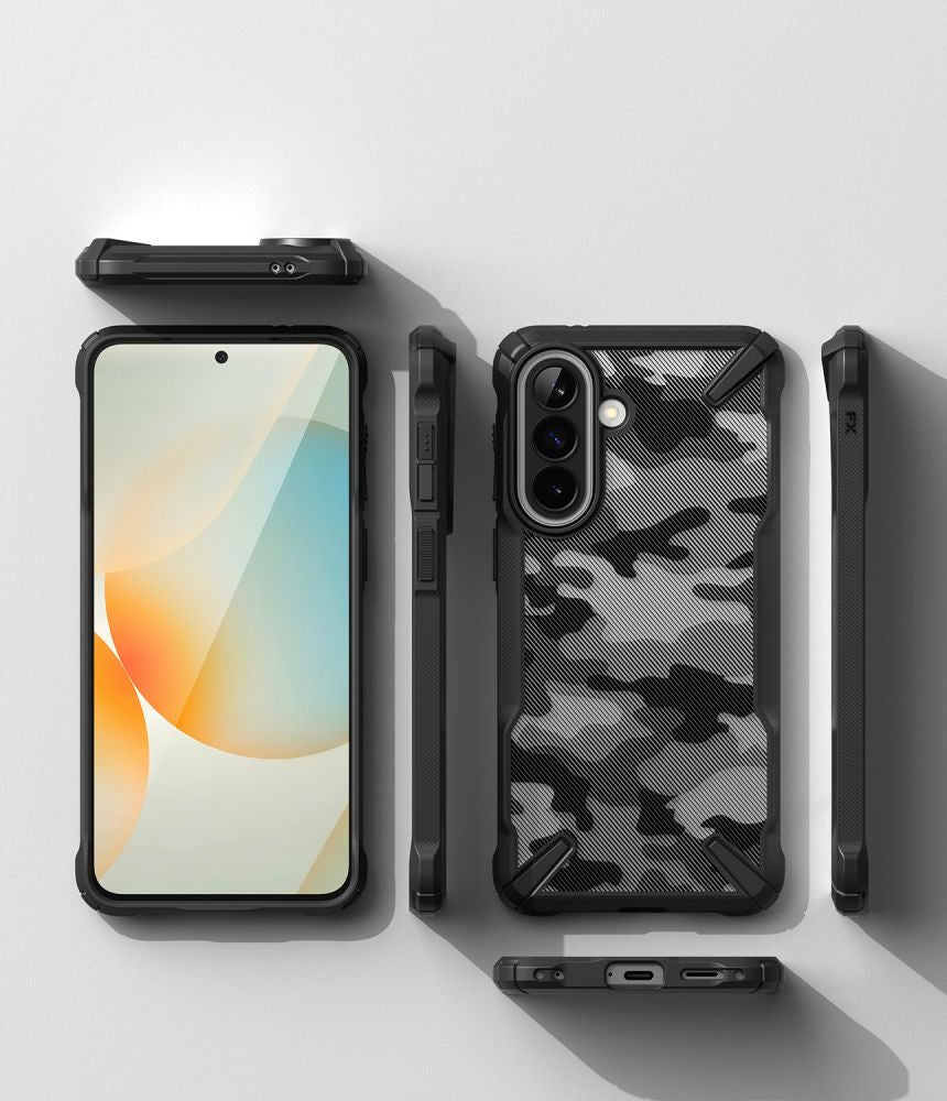 Ringke Fusion X dėklas skirtas Samsung Galaxy A57 5G - juoda ir pilka -- Samsung Galaxy A57 5G