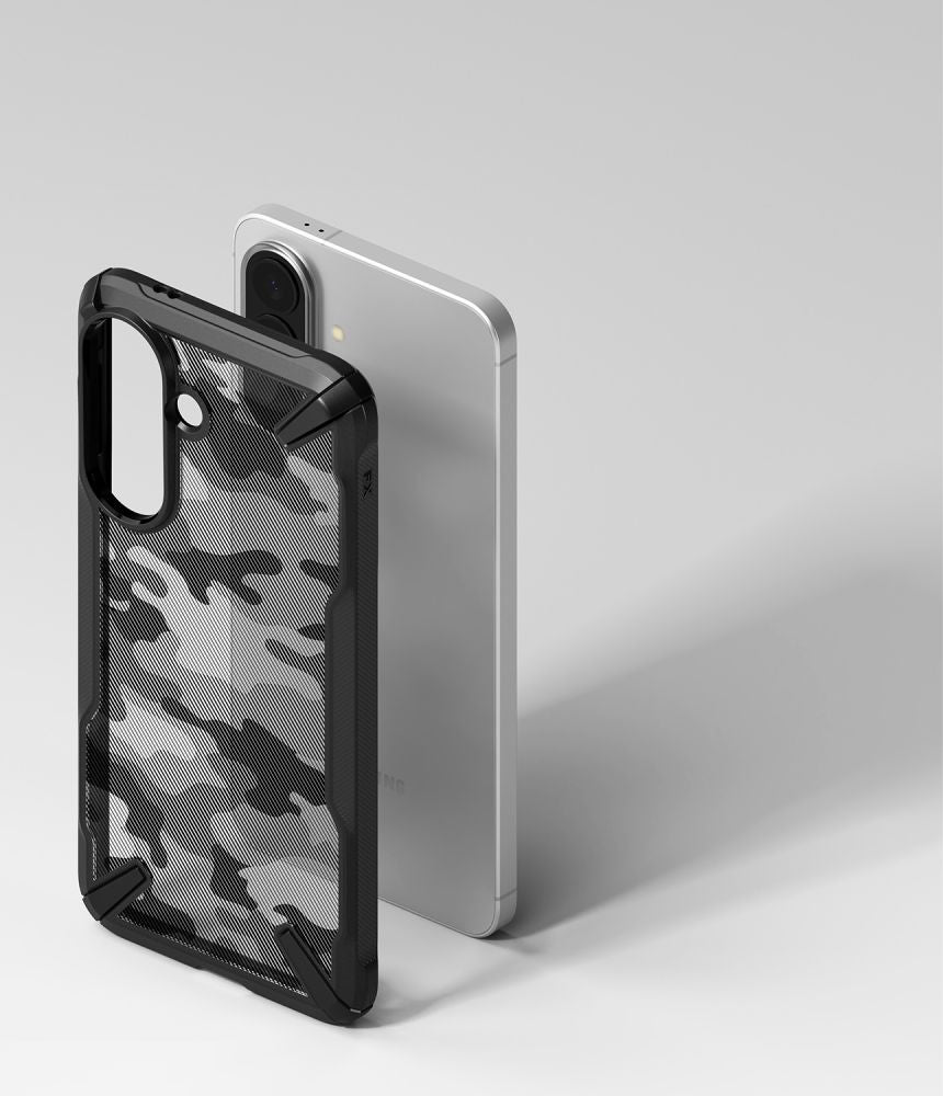 Ringke Fusion X dėklas skirtas Samsung Galaxy A57 5G - juoda ir pilka -- Samsung Galaxy A57 5G