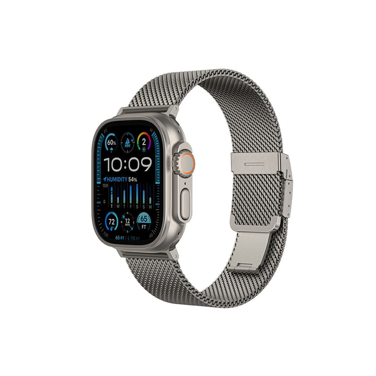 AmazingThing Titan Premium Metal Band, skirtas Apple Watch 38/40/41/42/44/45/46/49 mm - sidabrinis -- Apple Watch