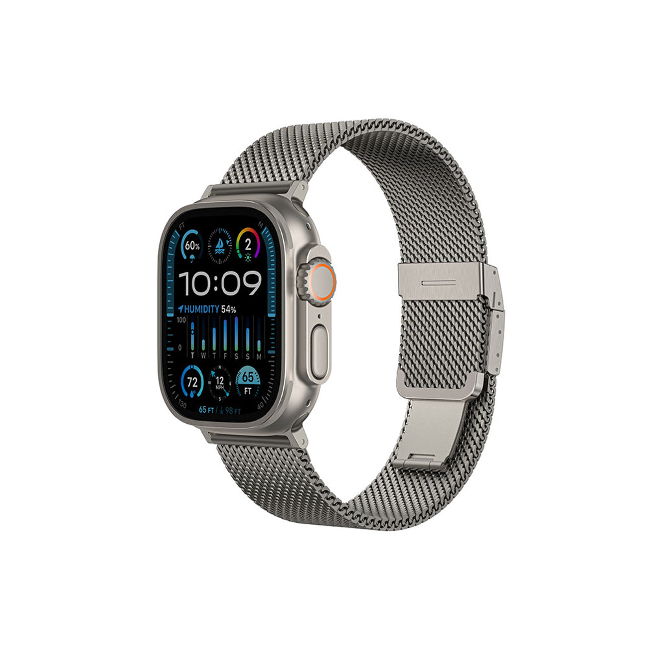 AmazingThing Titan Premium Metal Band, skirtas Apple Watch 38/40/41/42/44/45/46/49 mm - sidabrinis -- Apple Watch