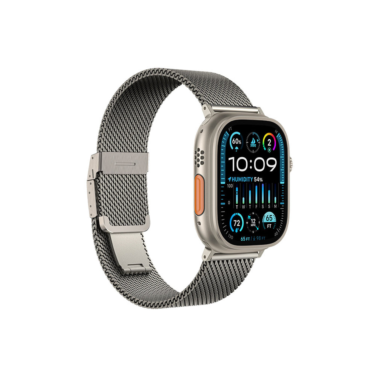 AmazingThing Titan Premium Metal Band, skirtas Apple Watch 38/40/41/42/44/45/46/49 mm - sidabrinis -- Apple Watch