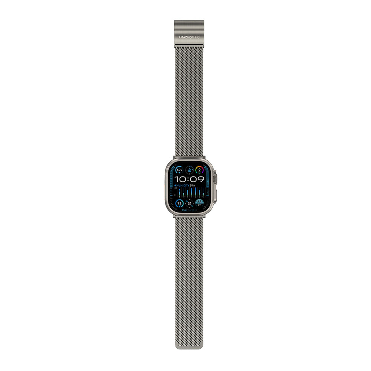 AmazingThing Titan Premium Metal Band, skirtas Apple Watch 38/40/41/42/44/45/46/49 mm - sidabrinis -- Apple Watch