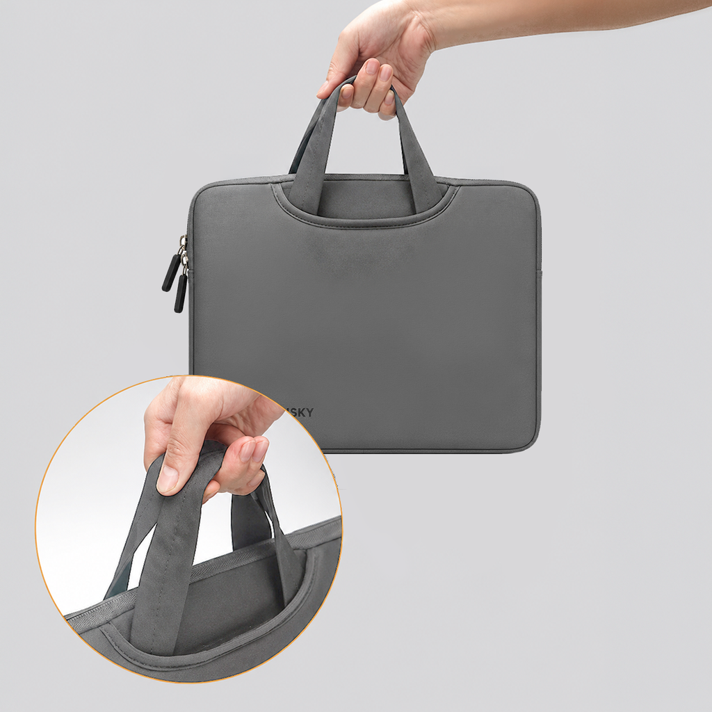 Wozinsky WNT-11G 10-11 colių nešiojamojo kompiuterio krepšys su ištraukiama neopreno rankena - pilka -- Laptop Bags