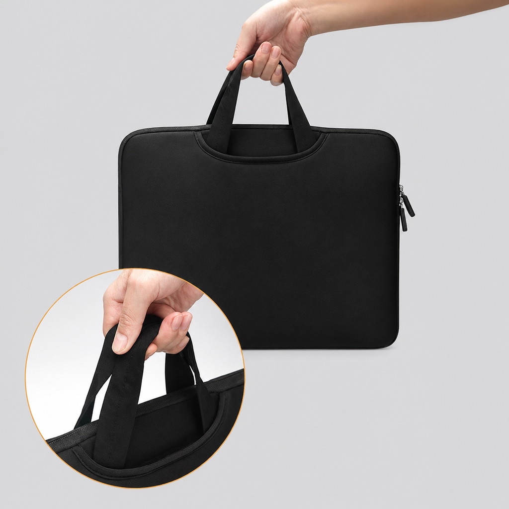 Wozinsky WNT-13B 13-14 colių nešiojamojo kompiuterio krepšys su ištraukiama neopreno rankena - juoda -- Laptop Bags