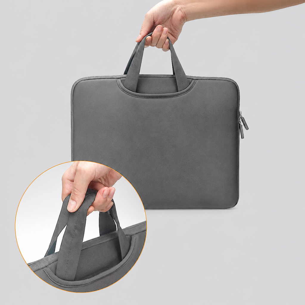 Wozinsky WNT-13G 13-14 colių nešiojamojo kompiuterio krepšys su ištraukiama neopreno rankena - pilka -- Laptop Bags