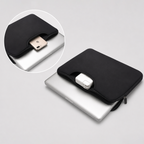 Wozinsky WNT-15B 15,6 colių nešiojamojo kompiuterio krepšys su ištraukiama neopreno rankena - juoda -- Laptop Bags