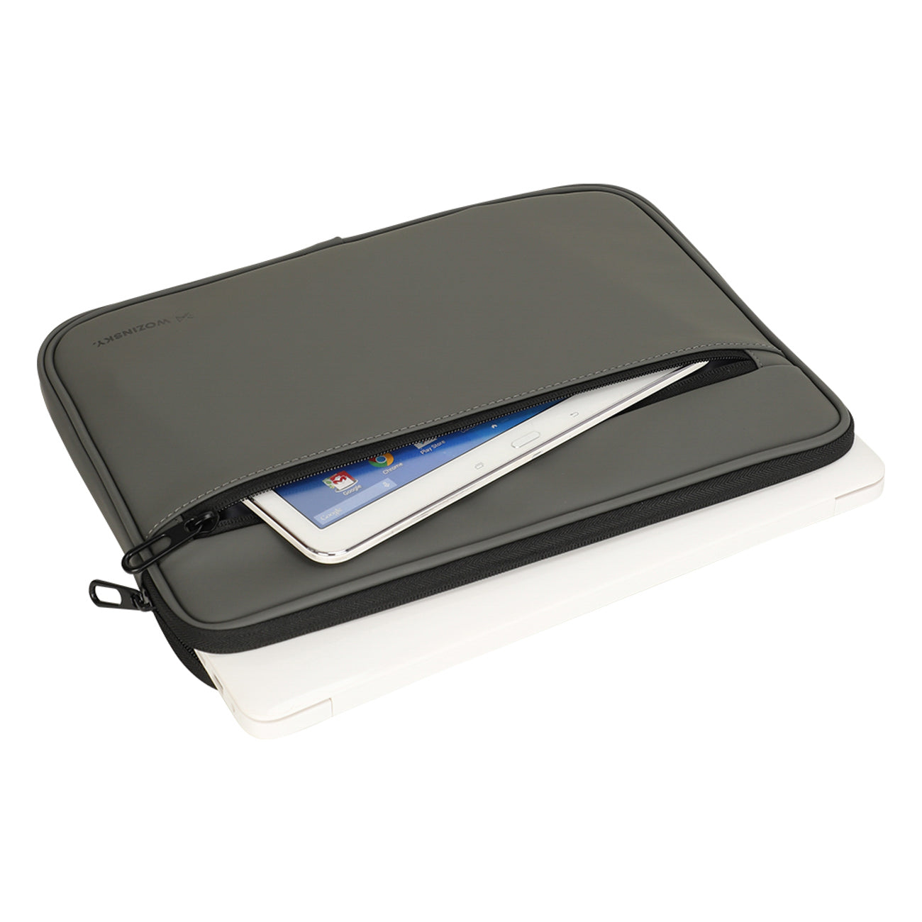 Wozinsky WPL-13 13,3" nešiojamojo kompiuterio dėklas su metaline užtrauktuku - pilka -- Laptop Bags