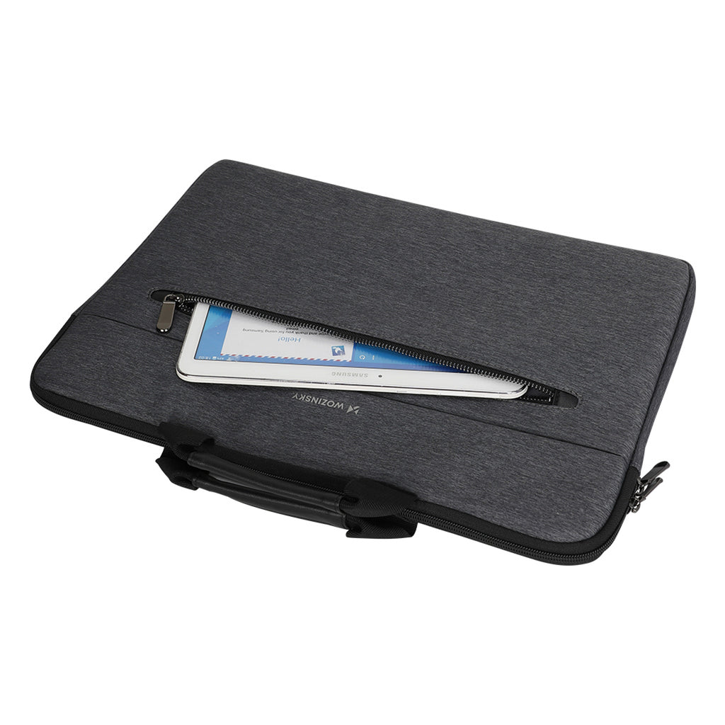 Wozinsky WTL-15 15,6" nešiojamojo kompiuterio krepšys su rankena ir metaline užtrauktuku - pilka -- Laptop Bags