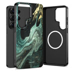Tech-Protect Lamano MagSafe Case, skirta Samsung Galaxy S26 Ultra - Black and Green -- Samsung Galaxy S26 Ultra