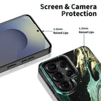Tech-Protect Lamano MagSafe Case, skirta Samsung Galaxy S26 Ultra - Black and Green -- Samsung Galaxy S26 Ultra