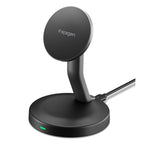 Spigen EF151MS Essential MagSafe 15W Wbelaidis įkroviklis - juodas