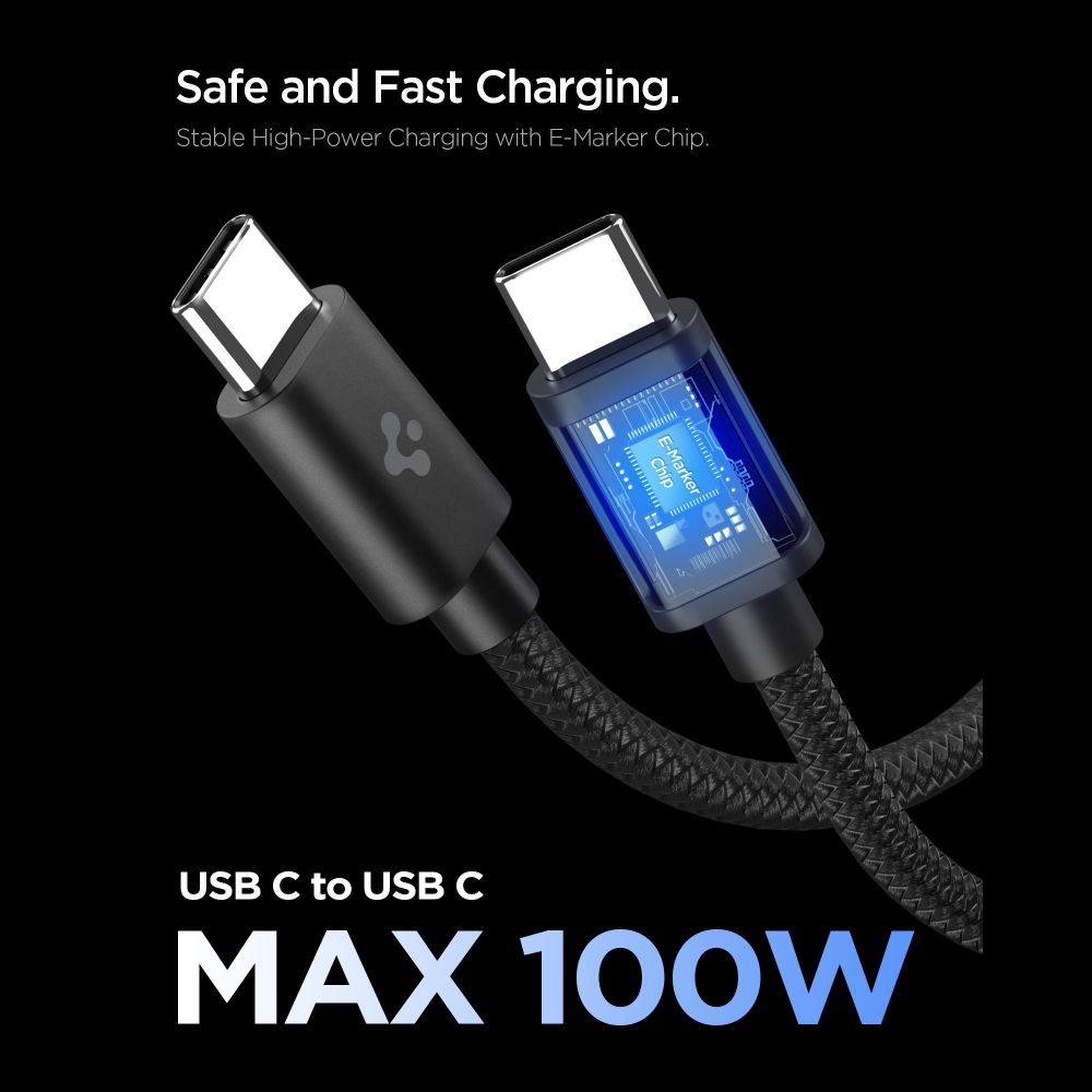 Spigen EE451EU Essential USB-C 45W Wvisas įkroviklis - juodas