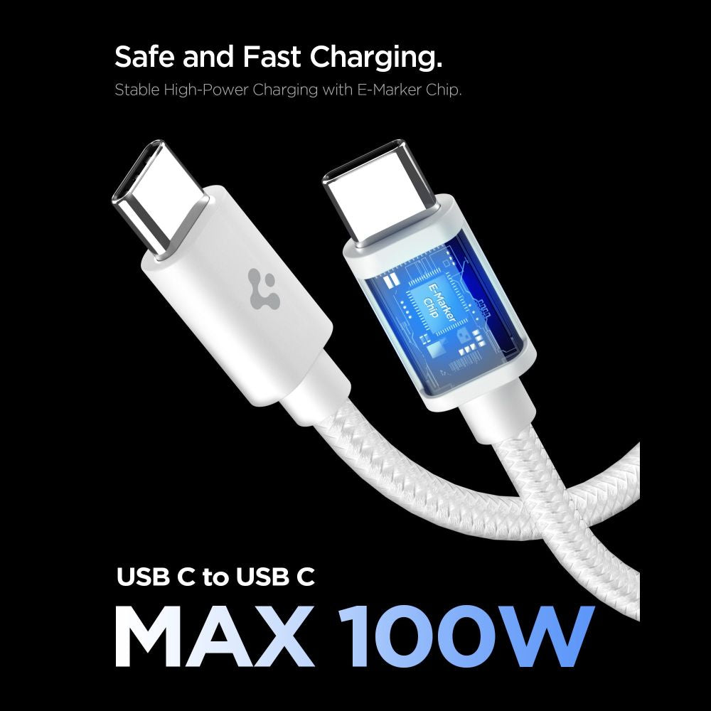 Spigen EE451EU Essential USB-C 45W Wvisi įkroviklis - White