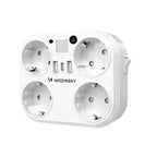 Wozinsky WRS-2B 4x AC 2x USB-A 1x USB-C 4000 W Lizdų šaklys su žibintu - balta -- Cell phone cables