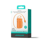 Joyroom JR-PR2 35W 10000mAh Powerbank su integruotais USB-C ir Lightning kabeliais - Oranžinė -- Powerbanks