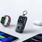 Joyroom JR-W19 5000mAh Powerbank su 5W belaidžiu laikrodžio įkrovimu - juodas -- Powerbanks