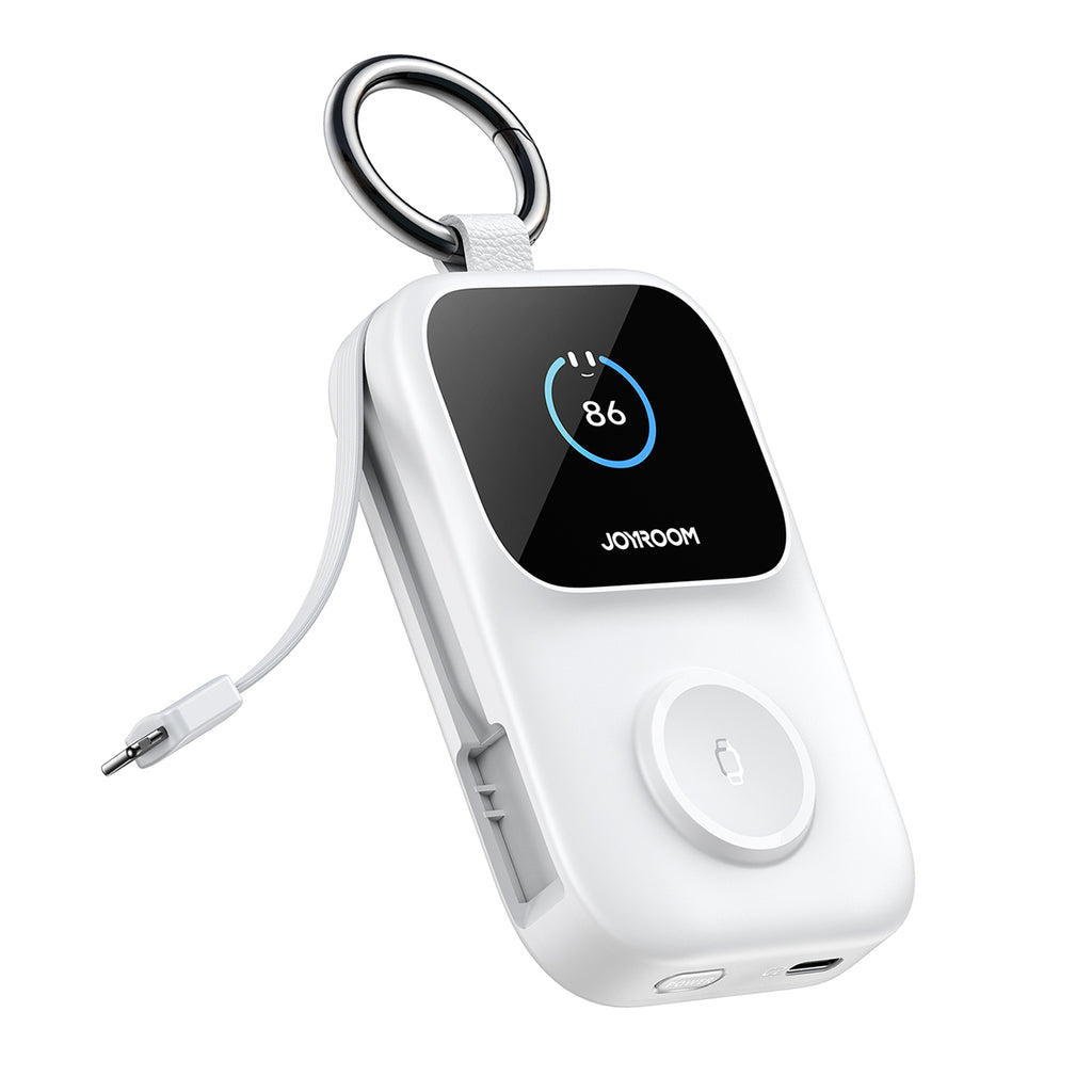 Joyroom JR-W19 5000mAh Powerbank su 5W belaidžiu laikrodžio įkrovimu - baltas -- Powerbanks