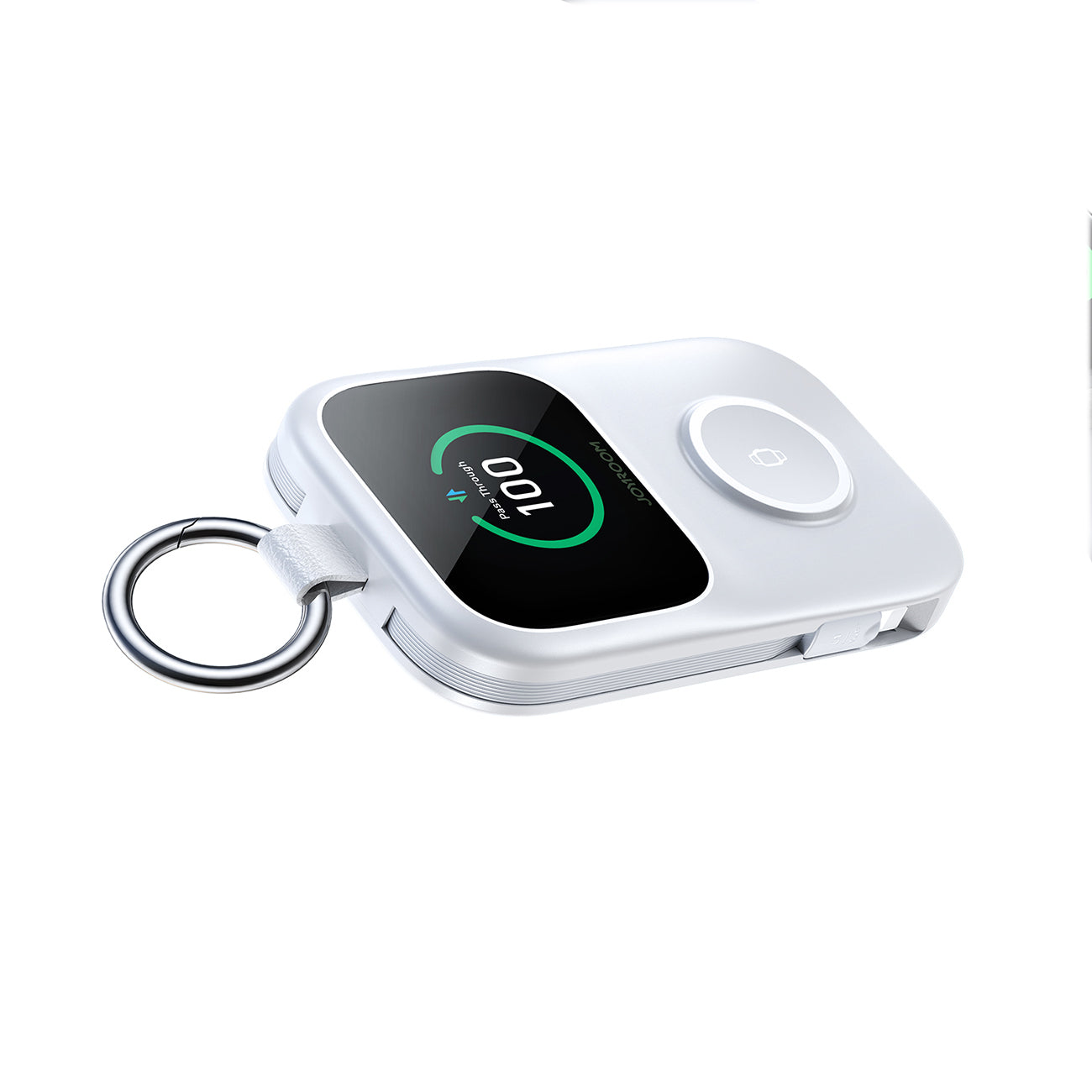 Joyroom JR-W19 5000mAh Powerbank su 5W belaidžiu laikrodžio įkrovimu - baltas -- Powerbanks