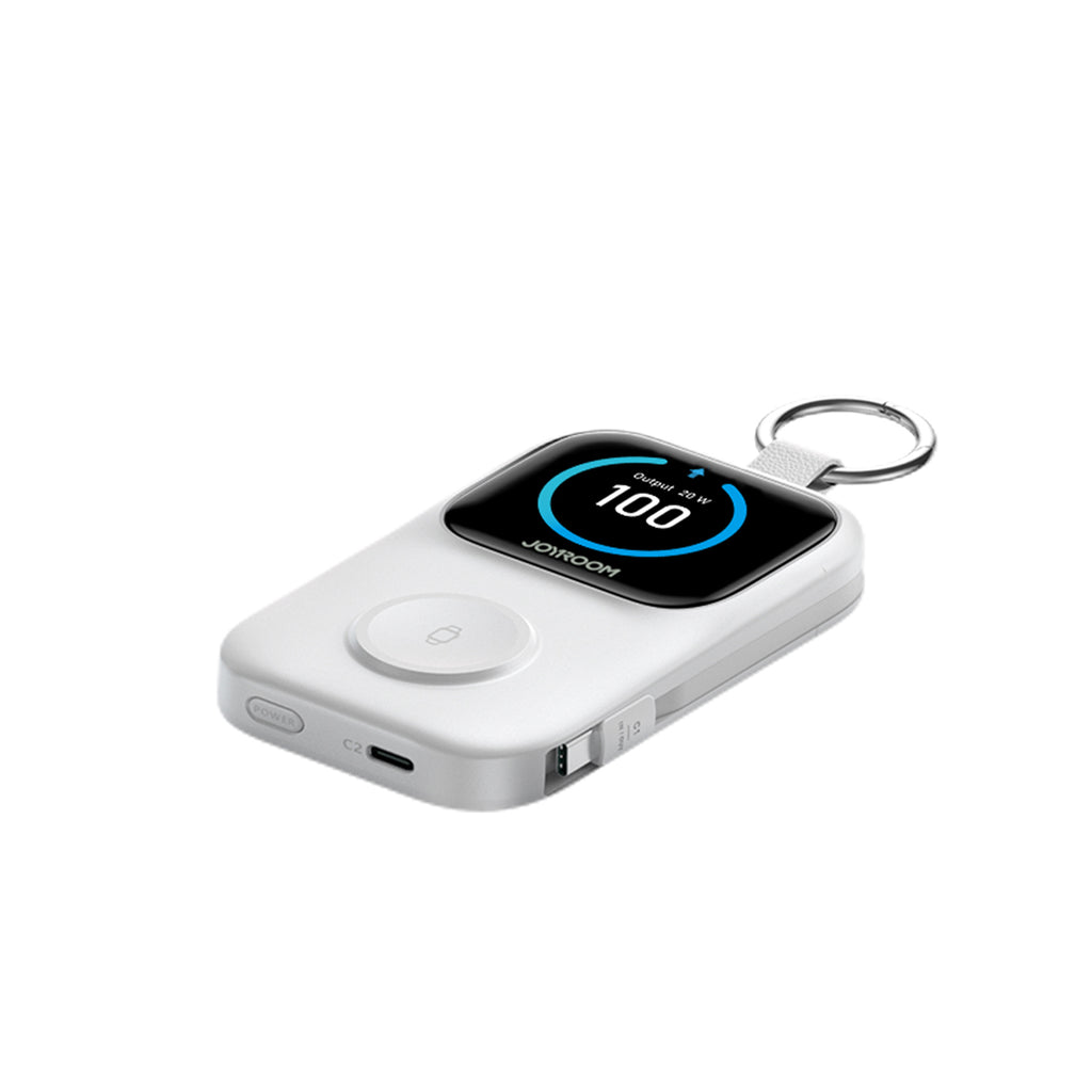 Joyroom JR-W19 5000mAh Powerbank su 5W belaidžiu laikrodžio įkrovimu - baltas -- Powerbanks