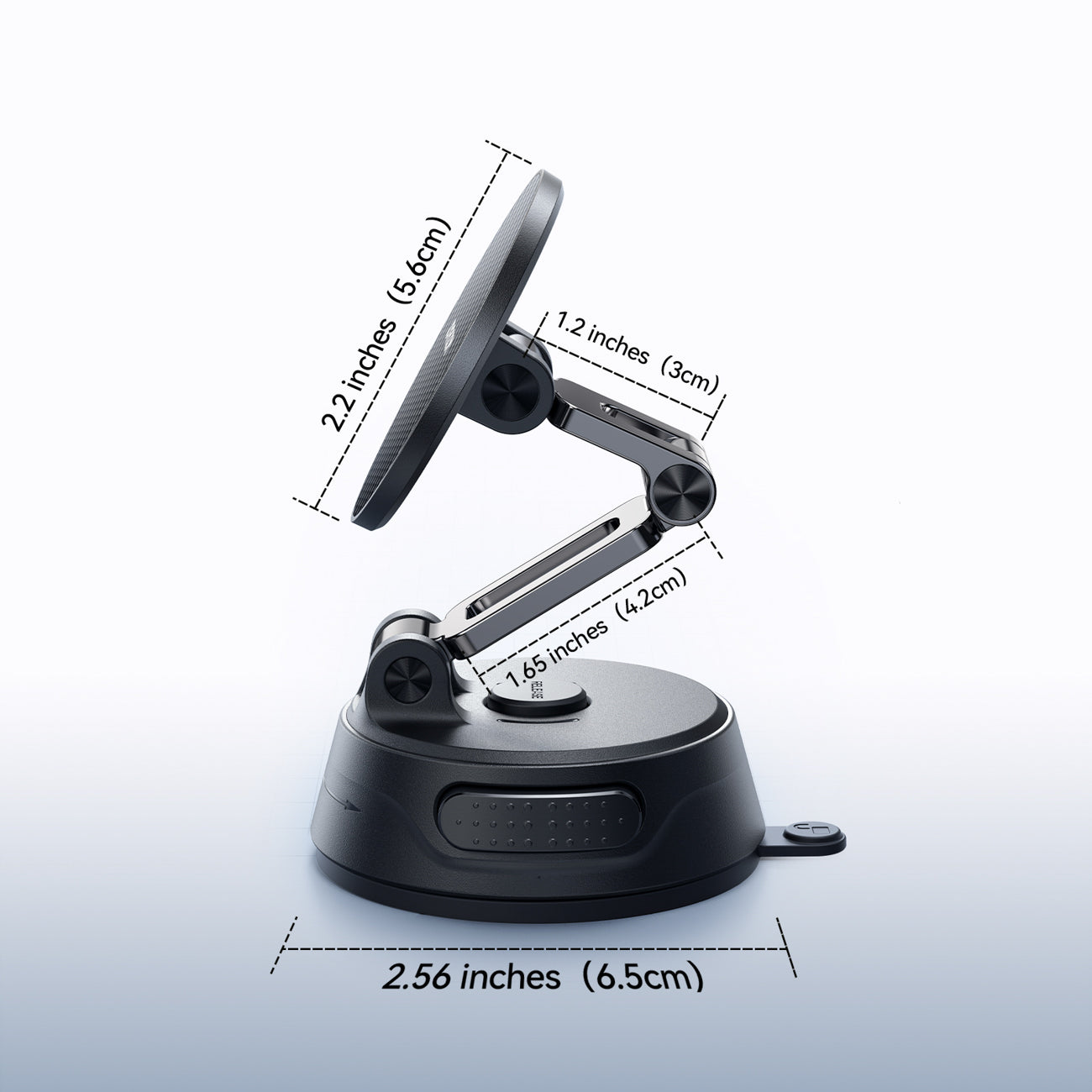 Joyroom JR-ZS51 magnetinis automobilinis laikiklis su siurbtuvu priekinio stiklo arba prietaisų skydeliui - juodas --...