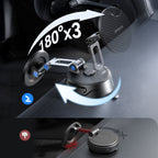 Joyroom JR-ZS51 magnetinis automobilinis laikiklis su siurbtuvu priekinio stiklo arba prietaisų skydeliui - juodas --...