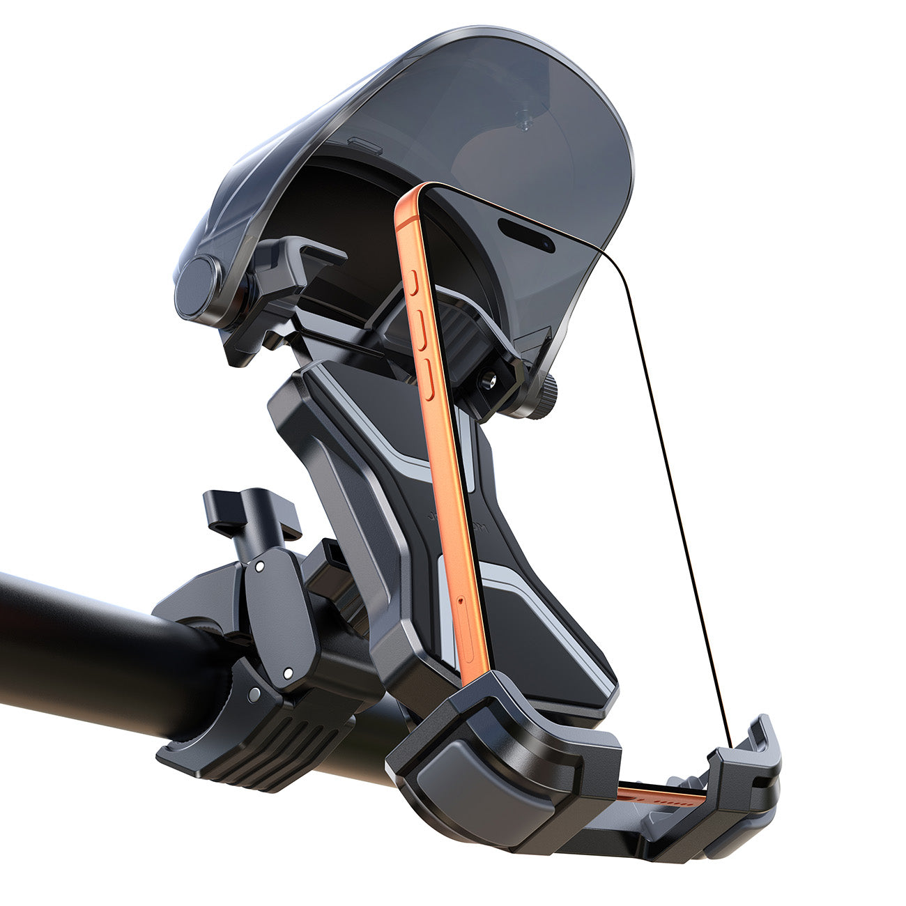 Joyroom JR-ZS528 Dviračio laikiklis su skydeliu nuo saulės – juodas Pirmasis paveikslėlis