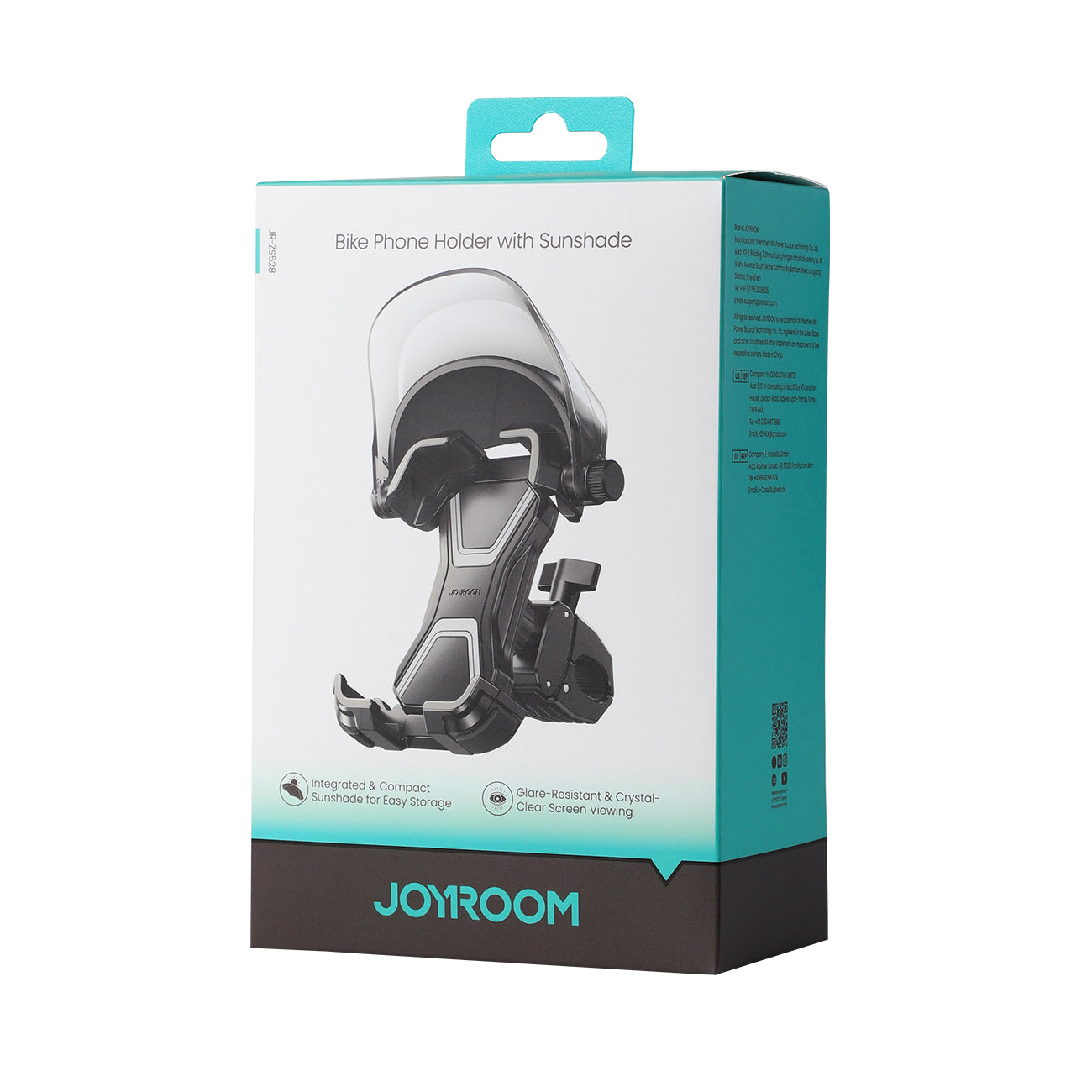 Joyroom JR-ZS528 Dviračio laikiklis su skydeliu nuo saulės – juodas