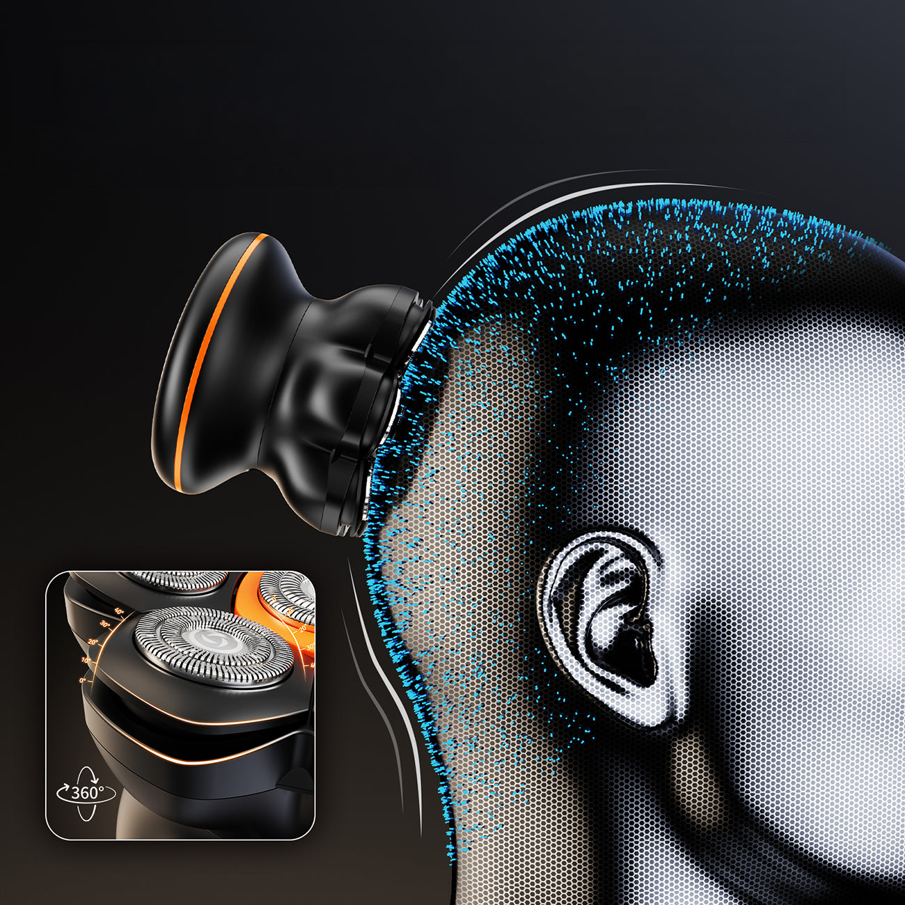 MAXGROOM JK-1688 elektrinė skustuva galvai ir barzdai - juoda -- Hair Clippers & Trimmers