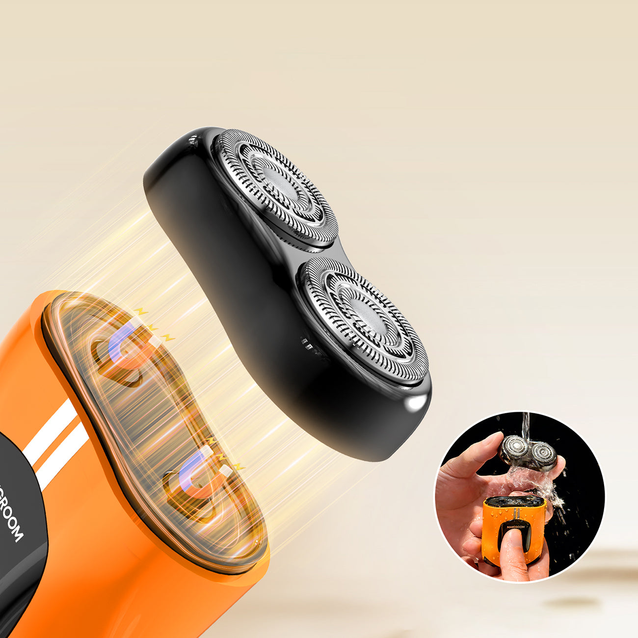 MAXGROOM M-501 elektrinė skustuva - oranžinė -- Hair Clippers & Trimmers