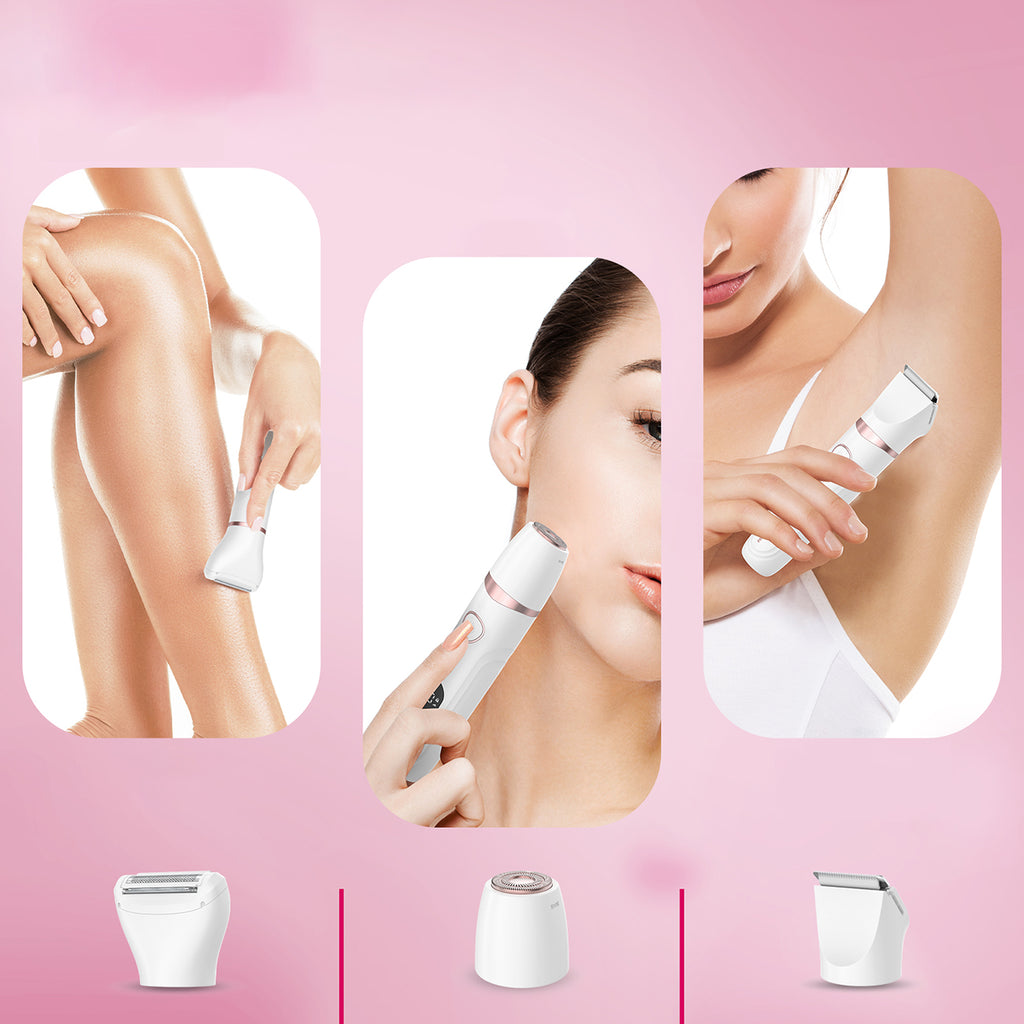 MAXGROOM JK-105 3-in-1 moterų kūno ir veido trimmeris - balta -- Hair Clippers & Trimmers