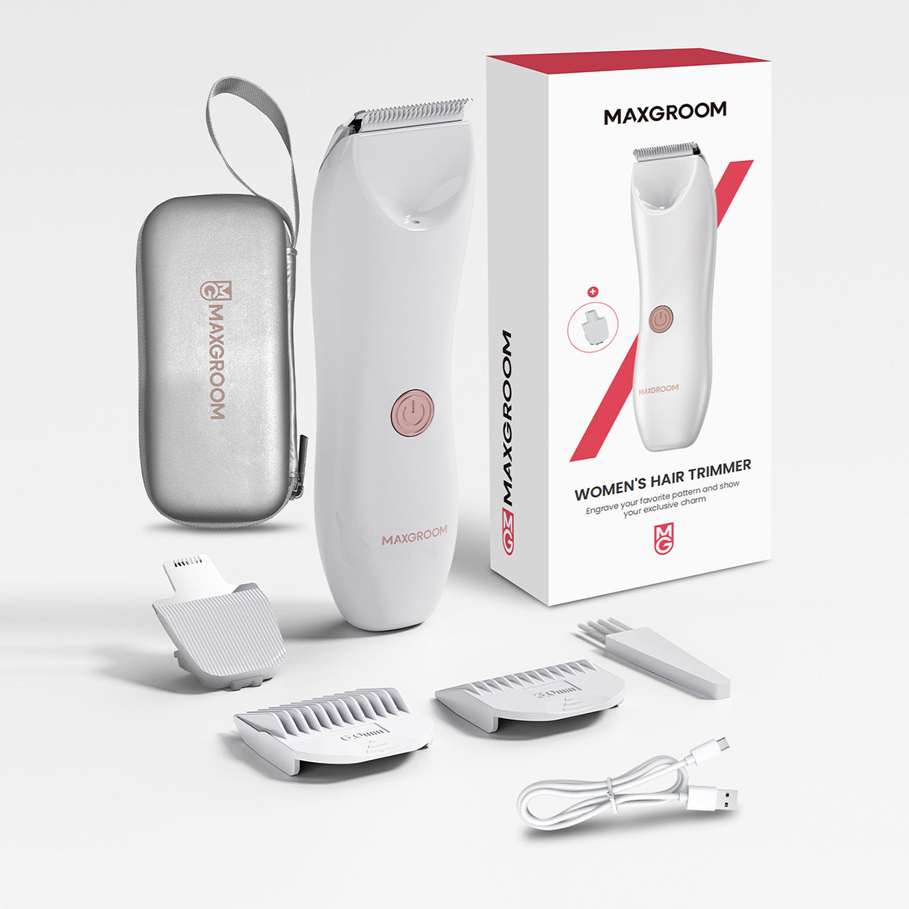MAXGROOM RFCD-9082 2in1 moterų kūno ir veido trimeris - baltas -- Hair Clippers & Trimmers