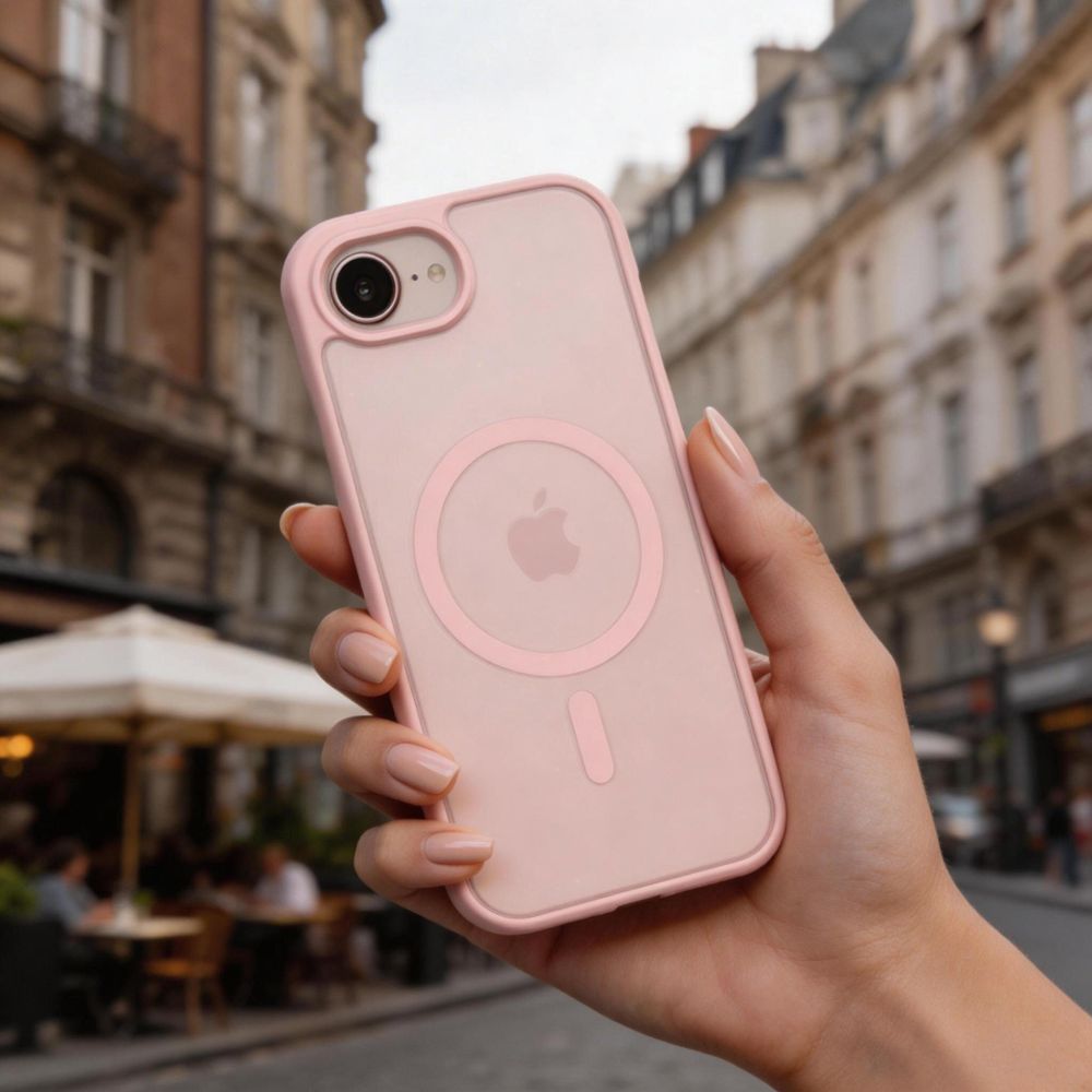 Tech-Protect BasicMag MagSafe Case, skirta iPhone 16e / 17e - Matte Pink -- iPhone 16e