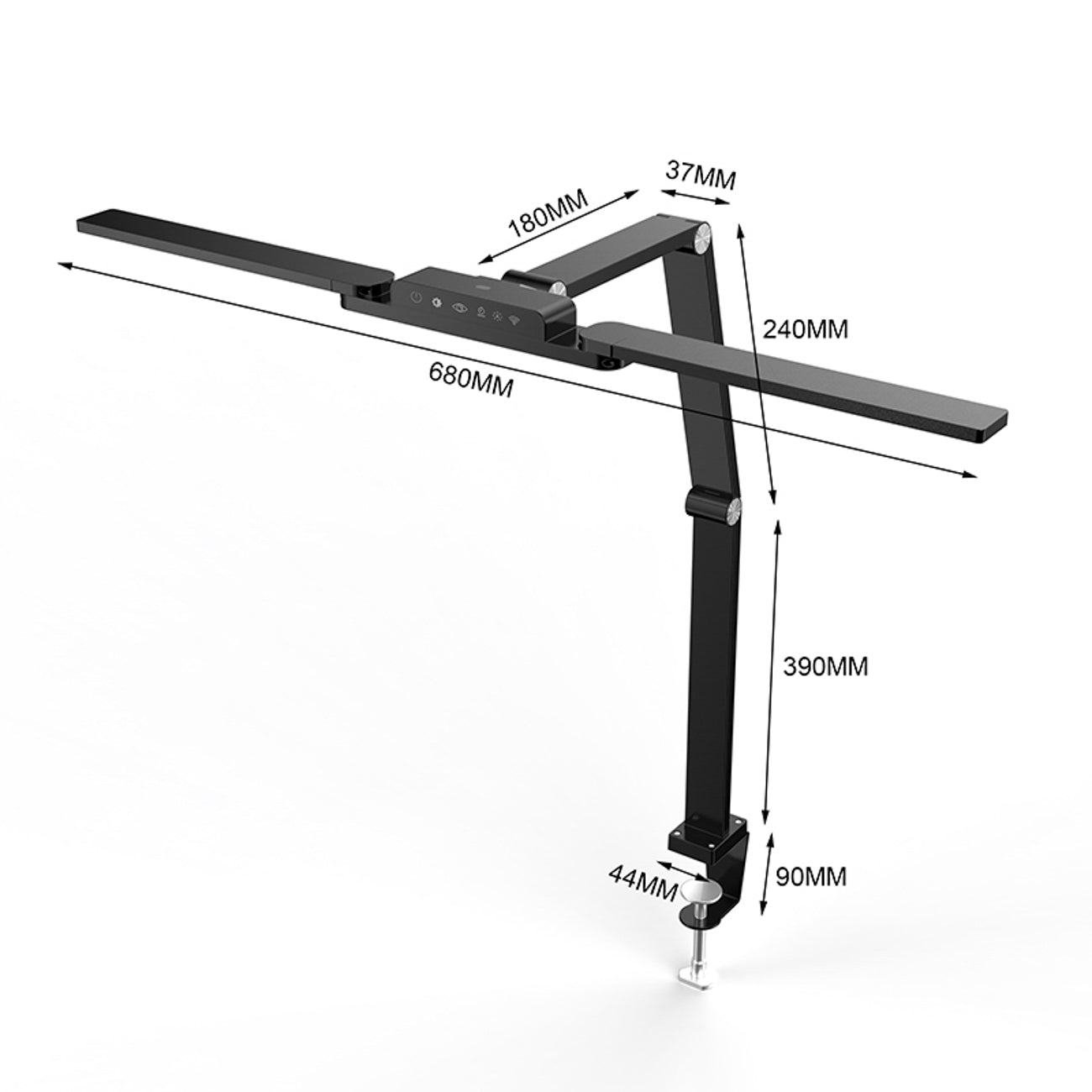 Wozinsky WLM-800 stalo lempa virš monitoriaus su nuotoliniu valdymu - juoda -- Table Lamps