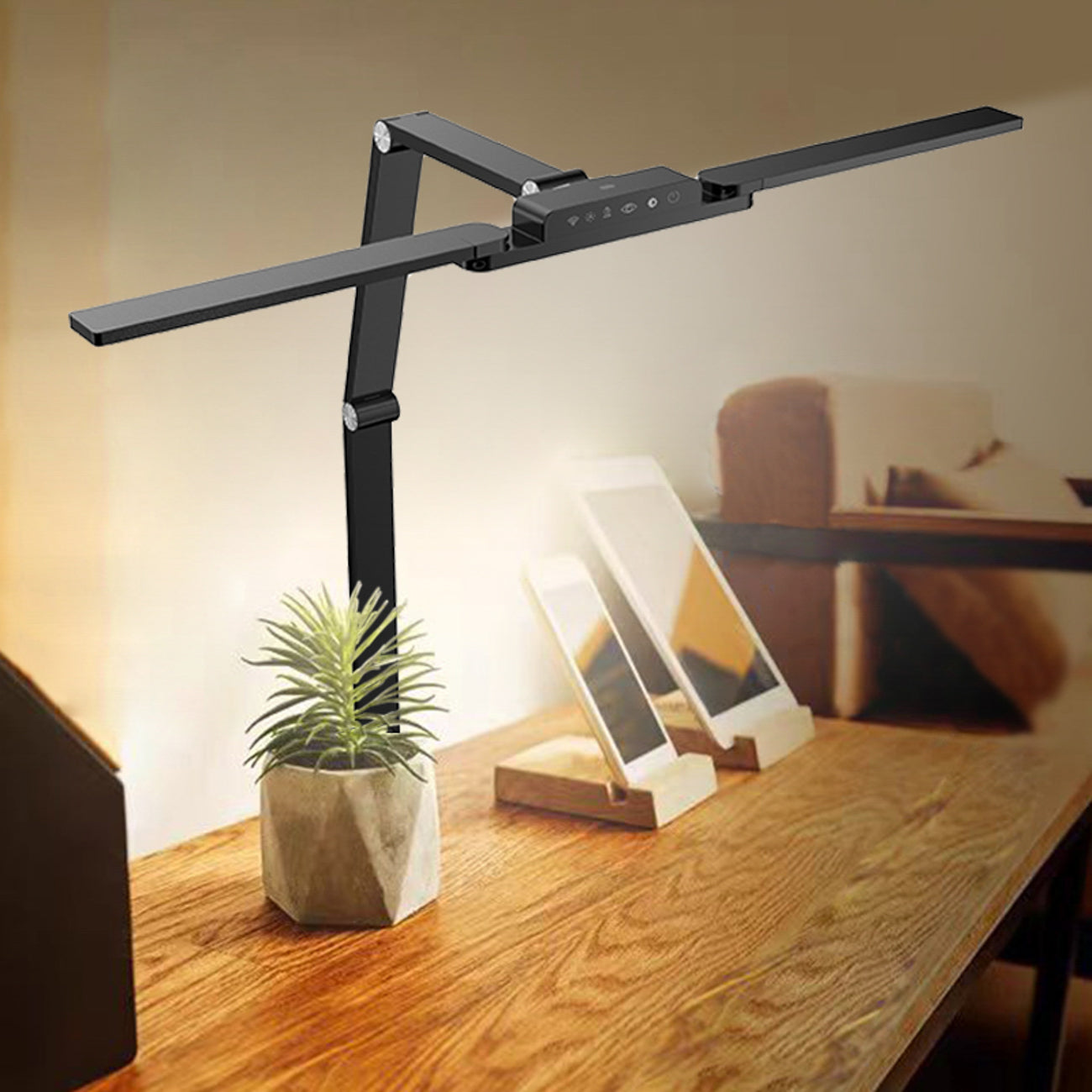 Wozinsky WLM-800 stalo lempa virš monitoriaus su nuotoliniu valdymu - juoda -- Table Lamps