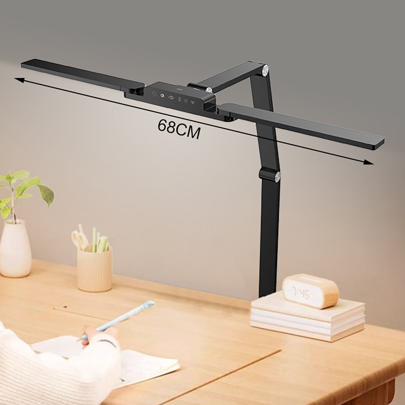 Wozinsky WLM-800 stalo lempa virš monitoriaus su nuotoliniu valdymu - juoda -- Table Lamps