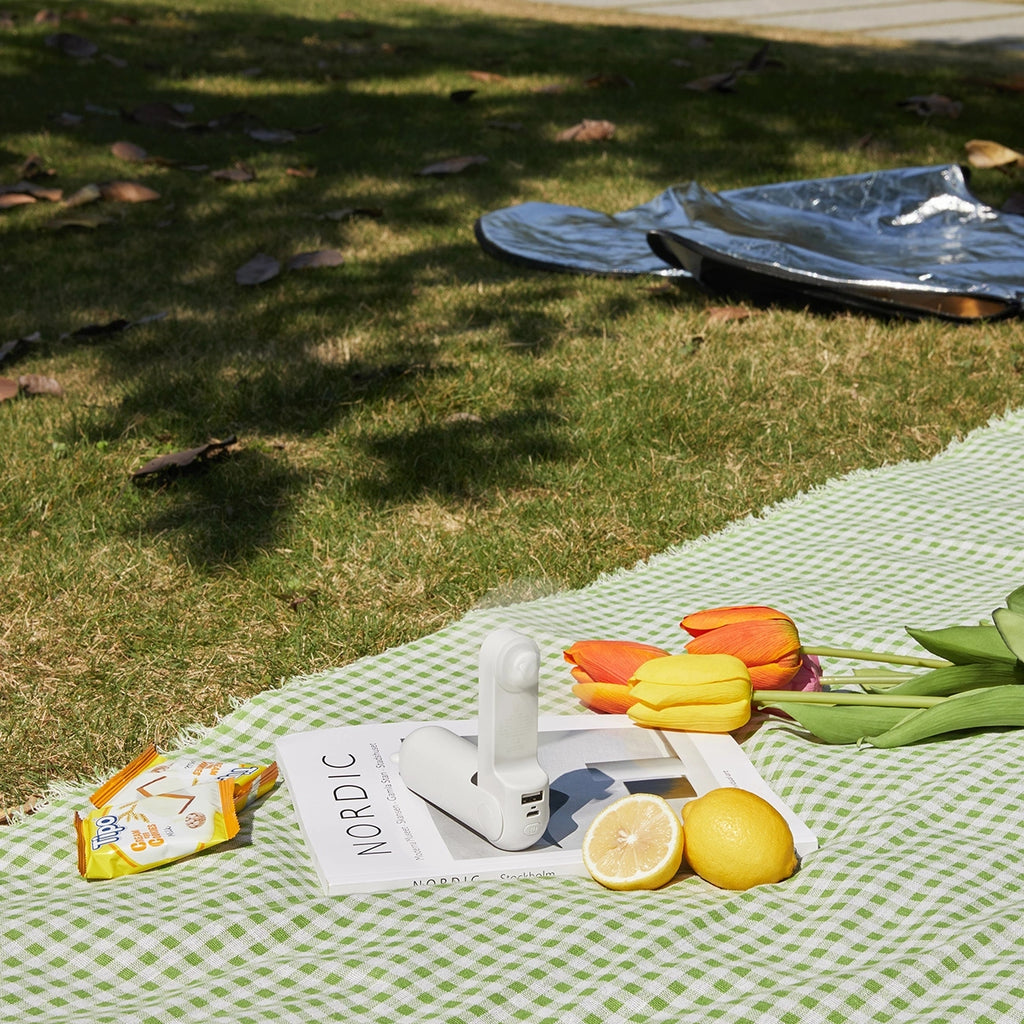 Jisulife Handheld Fan Life8 Plus nešiojamasis USB ventiliatorius su maitinimo banka ir žibintuvėliu - balta -- Uncategorized