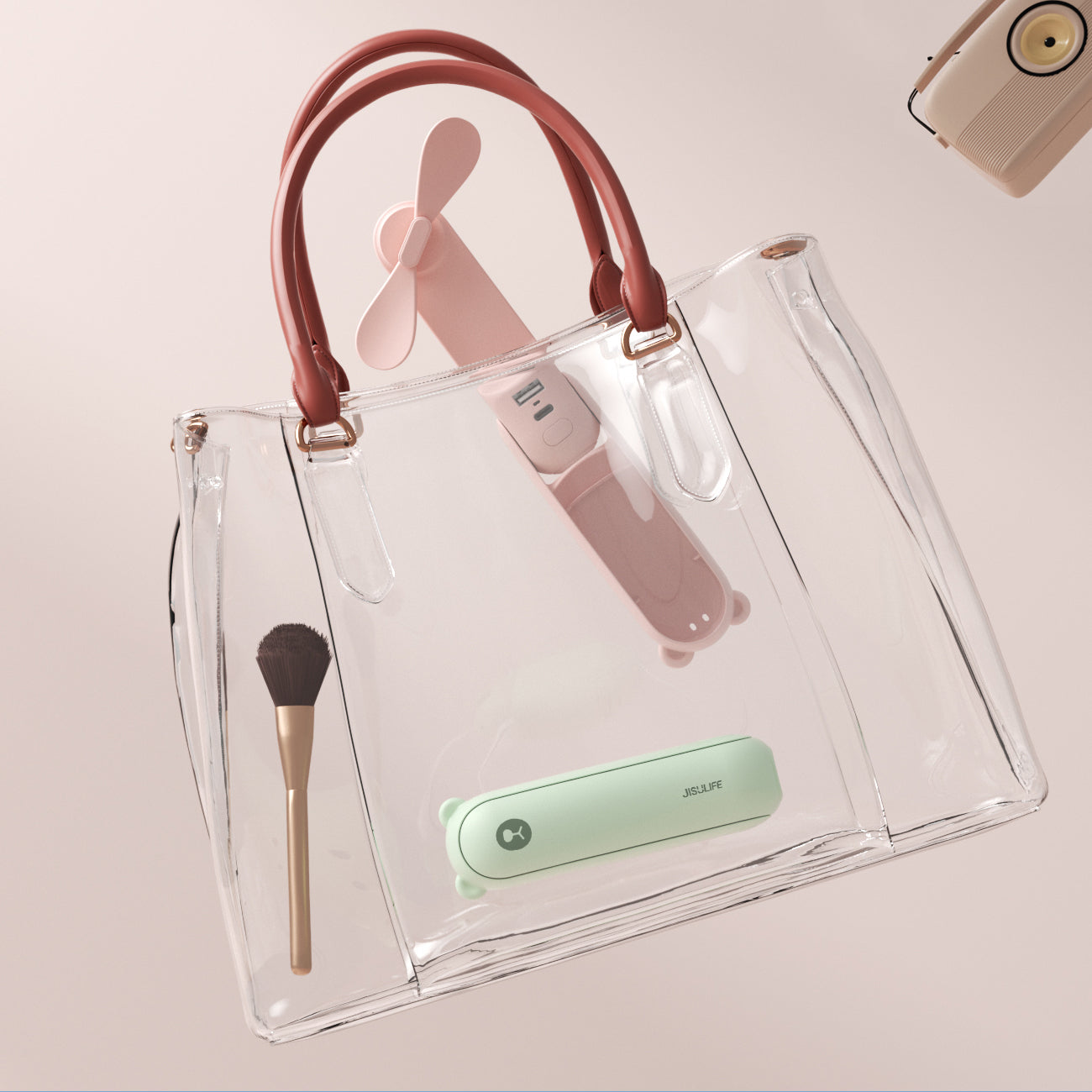 Jisulife Handheld Fan Life8 Nešiojamas USB ventiliatorius - žalia -- Uncategorized