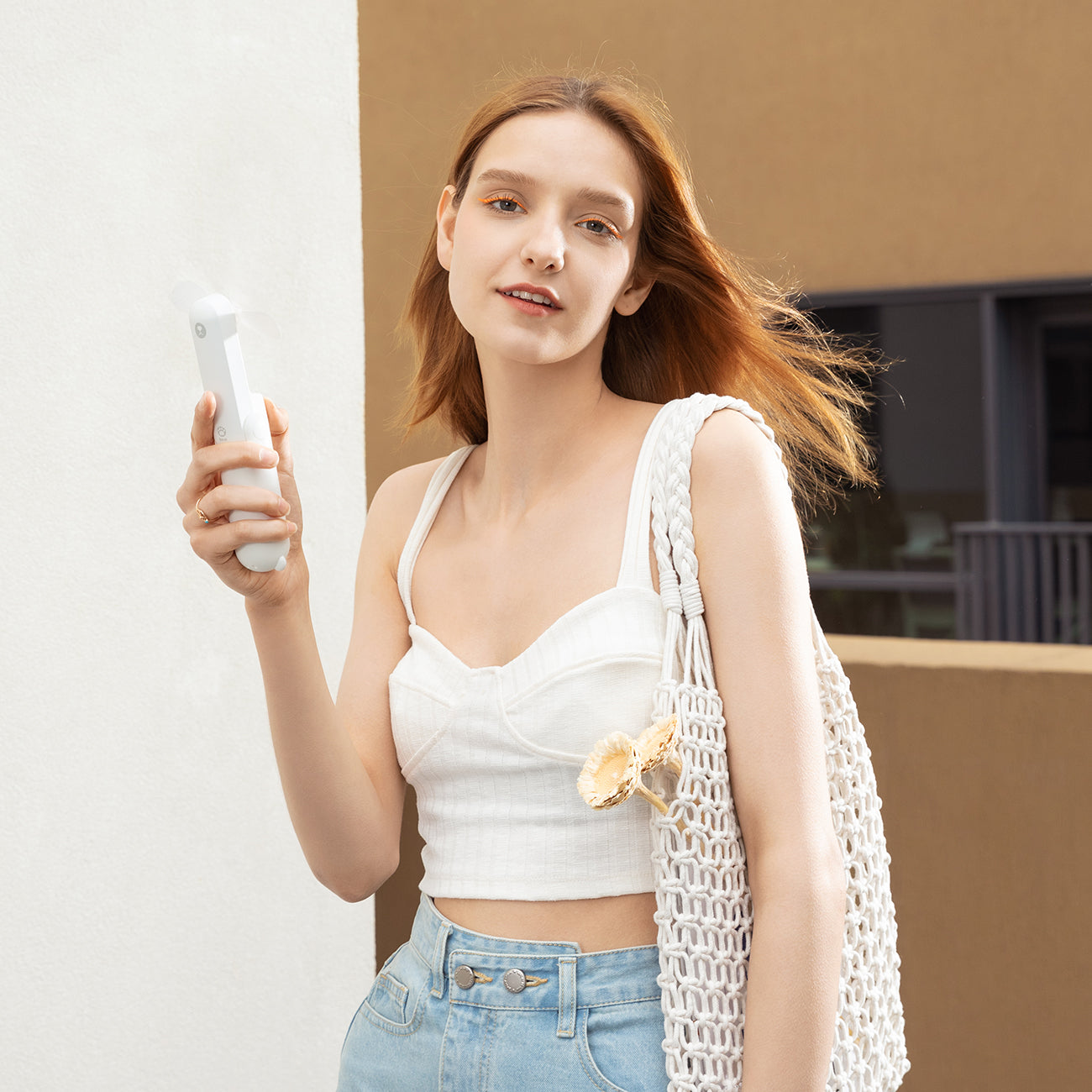 Jisulife Handheld Fan Life8 Nešiojamas USB ventiliatorius - balta -- Uncategorized