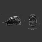 Rockbros LK-99 Kalnų dviračio šalmas su reguliuojama saugale ir magnetiniu užsegimu 58-62 cm - juodas -- Bicycle Helmets