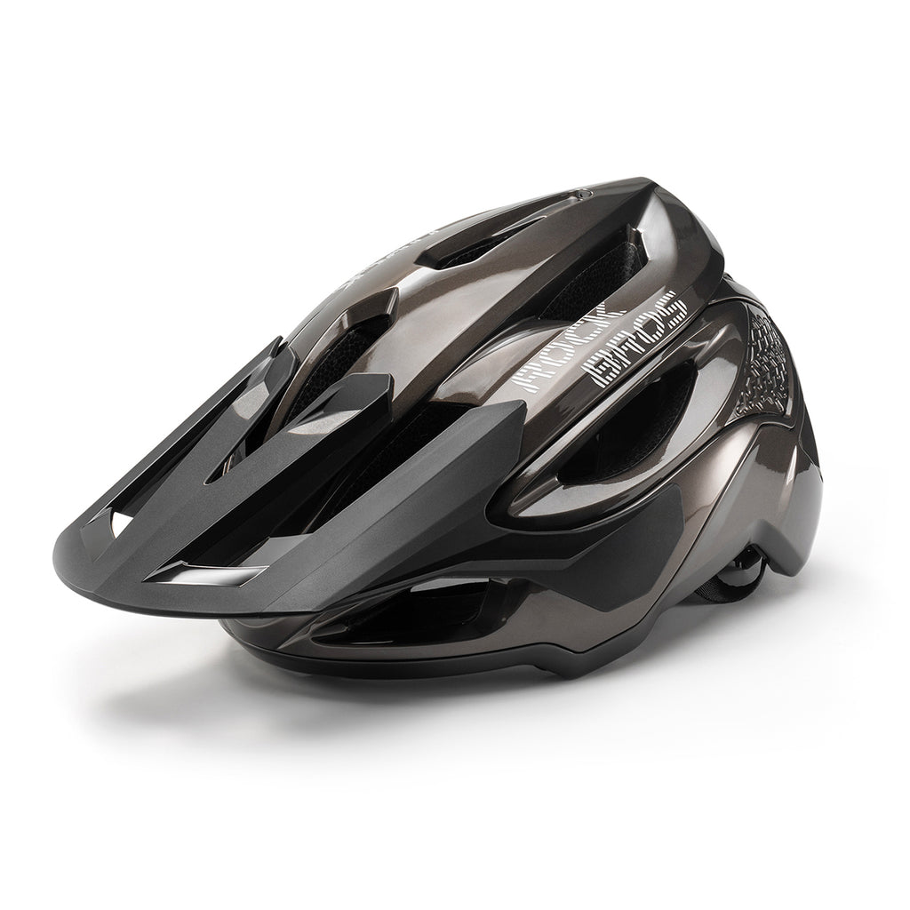 Rockbros LK-99 Kalnų dviračio šalmas su reguliuojama saugale ir magnetiniu užsegimu 58-62 cm - titaninis -- Bicycle Helmets