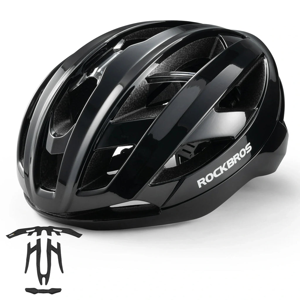 Rockbros LK-69 Dviračio šalmas su sustiprintu rėmu 58-62 cm - juodas -- Bicycle Helmets
