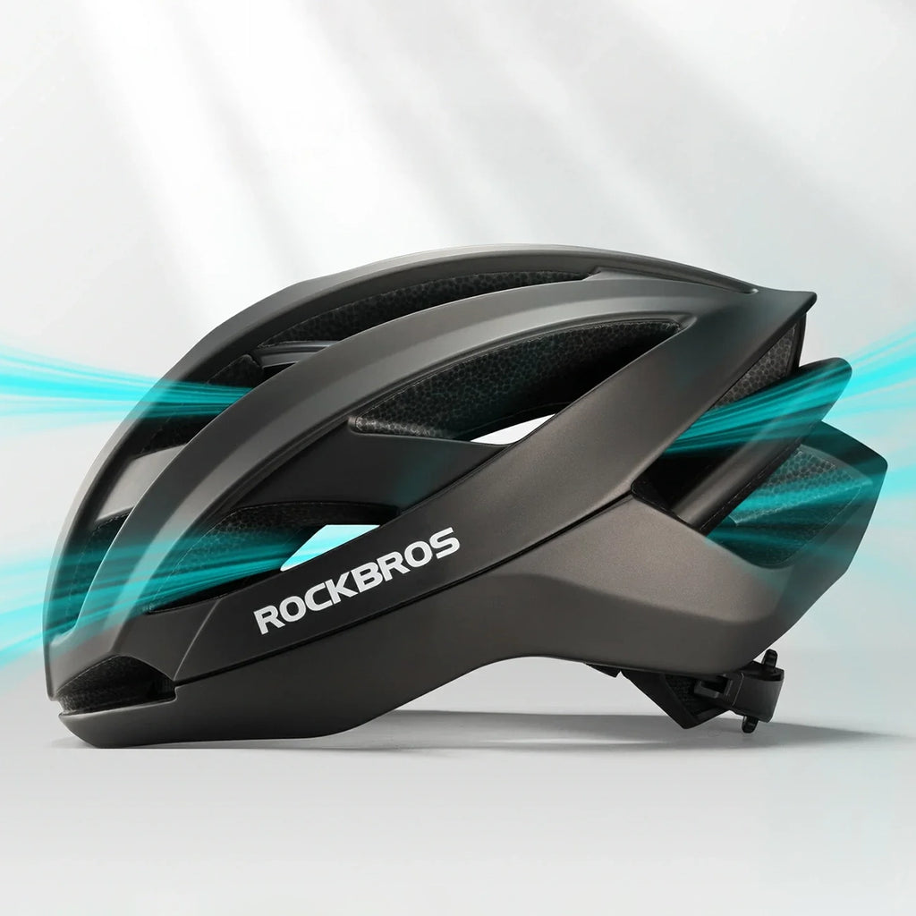 Rockbros LK-69 Dviračio šalmas su sustiprintu rėmu 58-62 cm - juodas -- Bicycle Helmets