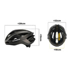 Rockbros LK-69 Dviračio šalmas su sustiprintu rėmu 58-62 cm - juodas -- Bicycle Helmets