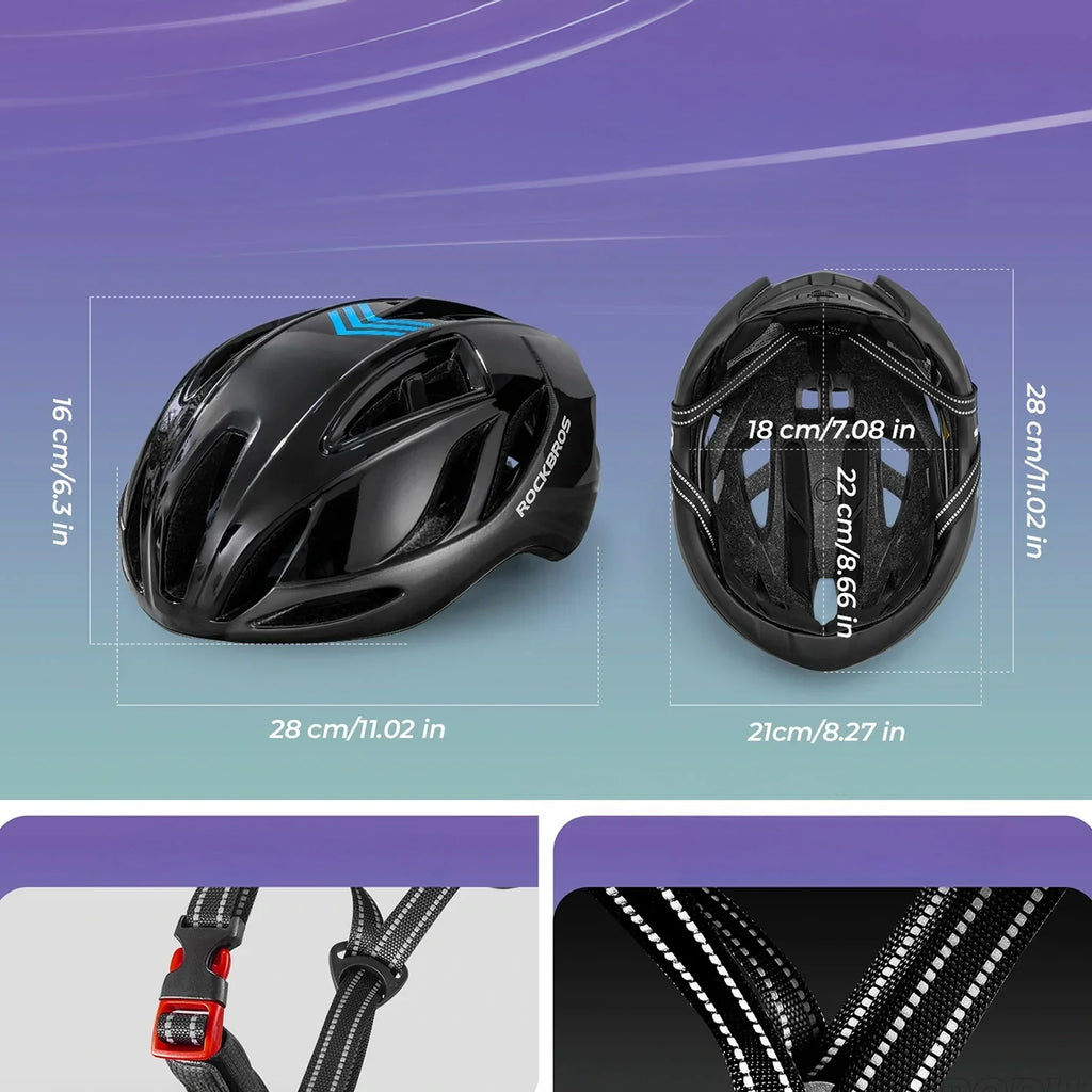 Rockbros TS-42 lengvas dviračio šalmas 58-62 cm - titanas -- Bicycle Helmets