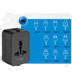 Tech-Protect TA300 kelioninis adapteris EU / UK / AU - juodas -- USB Adapters