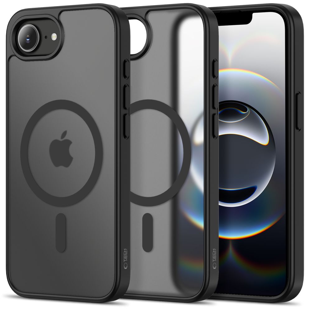 Tech-Protect BasicMag MagSafe Case, skirta iPhone 16e / 17e - Black -- iPhone 16e